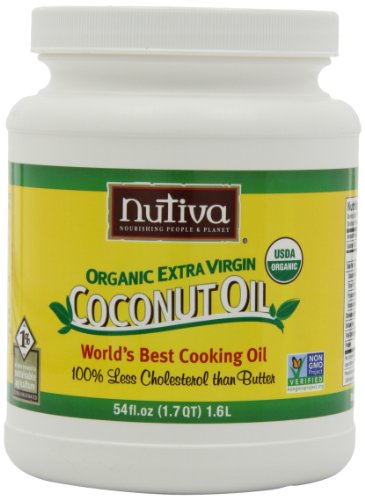 Nutiva Organic Extra Virgin Coconut Oil, 54-Ounce Containers (Pack of 2)
