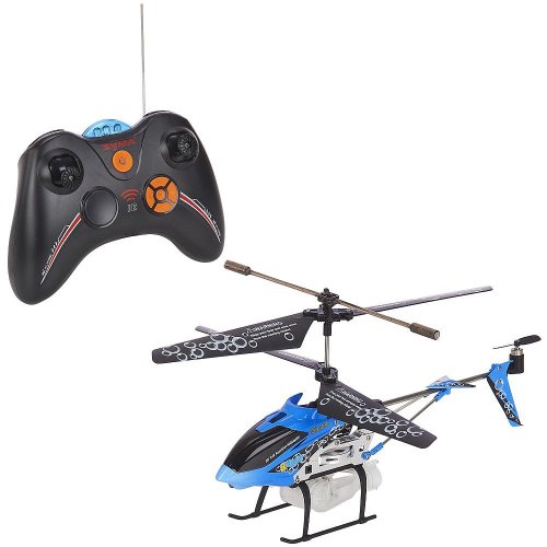 Syma 3 Channel Bubble Blowing Helicopter Gyro 3 Channel with Light, Blue Color