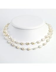 Sterling Silver Double Strand Freshwater Cultured Pearl 17in Necklace