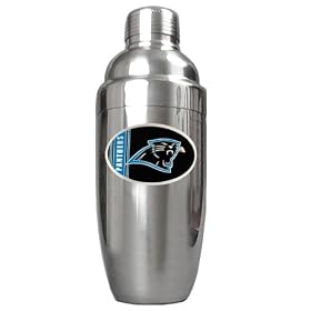 Click here to buy Carolina Panthers NFL Stainless Steel Cocktail Shaker by Great American Products.