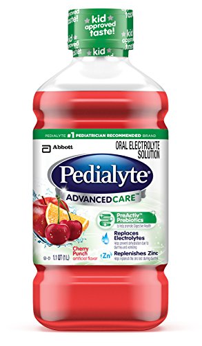 Pedialyte Advance Care Oral Electrolyte Solution, Cherry Punch, 1-Liter, 33.814 Fluid Ounce (Pack of 8)