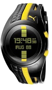 PUMA Men's PU910471001 Shift Black and Yellow Digital Watch