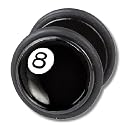 Fake Plug Ohrstecker Kugel schwarz