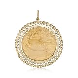 41pHm7wuNxL. SL160  C. 1980 Vintage 22kt Yellow Gold Coin Pendant Necklace In Gold