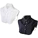 Ikee Design 2pcs Set Women's Detatchable False Shirt Lace Collar Dickey 70% Cotton Black and White