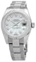 Rolex Datejust Mother of Pearl Diamond Dial Oyster Bracelet 18k White Gold Fluted Bezel Ladies Watch 179174MDO