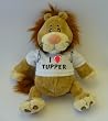 Lion plush toy (Sighin' Lion) with I Love Tupper t-shirt