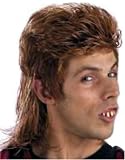 Adult JD Red Mullet Costume Wig