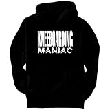 MANIAC Kneeboarding Sports Mens Hoodie (Black, Sizes X-Small - XXX-Large)