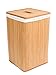 BIRDROCK HOME Bamboo Laundry Hamper - Natural - Square - Machine Washable Cotton Canvas Liner