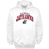 Kansas Jayhawks White Arched Hoody Sweatshirt