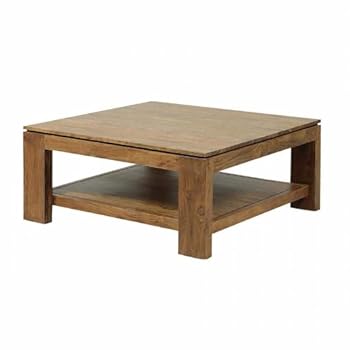 Table basse carrée en acacia miel 90x90 cm RAZA