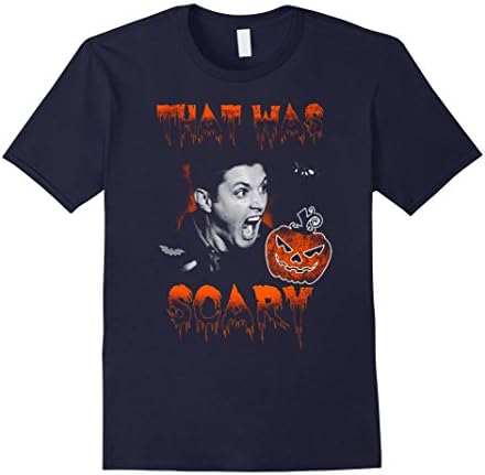 Men's That Was Scary Supernatural TShirt Medium Navy