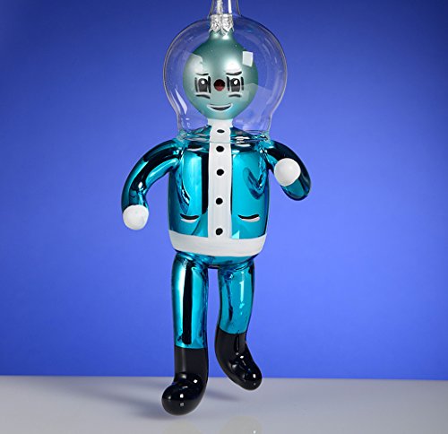 De Carlini Astronaut in Blue Suit Italian Mouthblown Glass Christmas Ornament De Carlini Astronaut in Blue Suit Italian Mouthblown Glass Christmas Ornament