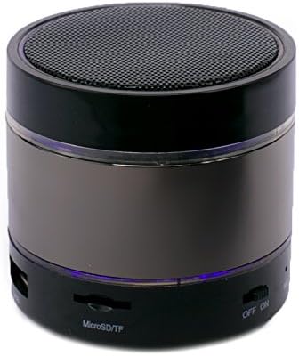 HWAY Mini Portable Wireless Buletooth Speaker with 7 Color LED Changing Lamp-silver