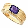 14K Yellow Gold Amethyst Ring