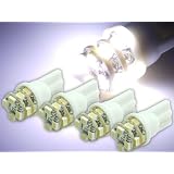 12連★高輝度LEDバルブホワイト4個 T10 12SMDウェッジ球 as84-4