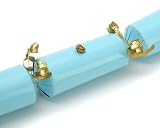 Make Your Own Christmas Crackers - Glossy Pale Blue with gold trim/Pk 6