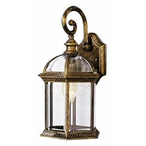 Trans Globe Lighting 4181 BG 15-3 4-Inch 1-Light Outdoor Wall Lantern, Black Gold by Trans Globe Lighting