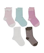 plain and stripe socks - 5pk