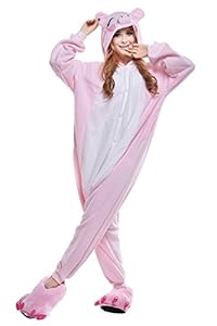 Halloween Animal Pajamas Unisex Sleeping Wear Kigurumi Onesie Cosplay Costumes (S, pink pig)