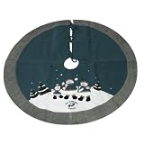 48" NFL Philadelphia Eagles Snowman Family Christmas Tree Skirt