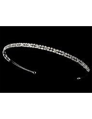 Wedding Headband Bridal Tiara Double Strand Crystal 750 by USABride