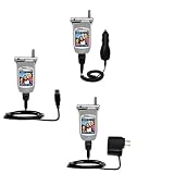 Deluxe Kit for the Samsung SCH-A610 includes a USB cable with Car and Wall Charger - Gomadic Brand w/ TipExchange Technology