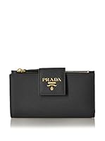 Prada Cartera New Wallet Zoom Logo (Negro)