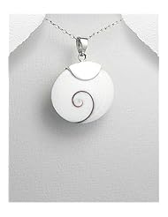Shell Pendant Necklace In Sterling Silver