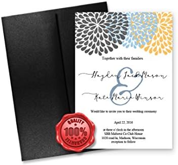 Metallic Wedding Envelopes, Special Invitation, Birthday Envelopes, Craft Envelopes, A7(5-1/4x7-1/4)-(25 Qty) (Metallic Black)