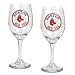 Boston Red Sox MLB 2pc Wine Glass Set - Primary Logo