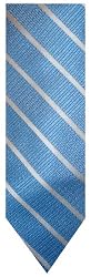 Men's Beau Brummel Soho Neck Tie Light Blue with White Stripes