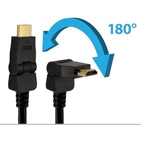 Sewell 15 ft HDMI Swivel Cable, High Speed Ethernet, Male to Male