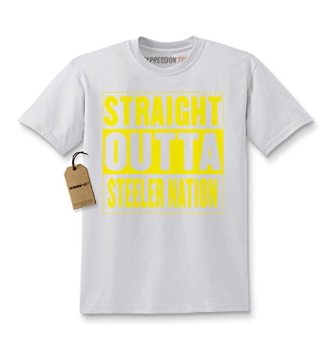 Expression Tees Straight Outta Steeler Nation Football Unisex Adult Hoodie