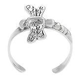 Sterling Silver Women's Dragonfly Toe Ring Hypoallergenic Nickel Free .925 Stamp Adjustable Size