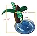 Just-Best Toys for Pool Items - Inflatable Palm Island Drink Holder (6 Packs) with a Mini Air Pump for Fun Water Floats