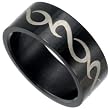 Black Stainless Steel Band with Celtic Design Sizes 8-13 Black Stainless Steel Band with Celtic Design Sizes 8-13