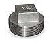 316 Stainless Steel Square Head Plug, MNPT, 1/8" Pipe Size - Pipe Fitting