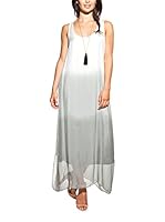 Laura Moretti Vestido Largo (Blanco / Oliva)