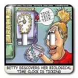 Londons Times Funny Medicine Cartoons - Biological Time Clock Ticking - Light Switch Covers - double toggle switch