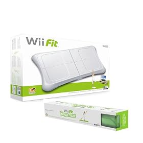 Wii Fit with Balance Board and Yoga Mat Bundle