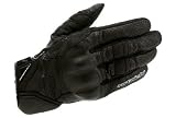 RSタイチ：ラバーナックルレザーメッシュグローブ / RST371 / ブラック