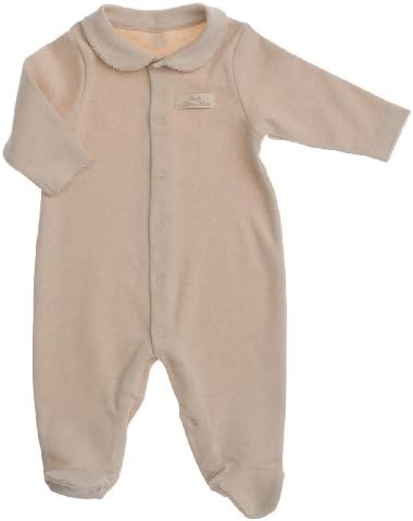 NaturaPura BabyGrow "Minne" with Front Opening, Beige, size 6 mo