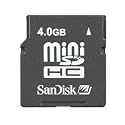 Sandisk 4GB MiniSDHC (MiniSD High Capacity) Memory Card (SDSDM-4096, Bulk Package) + 128MB MiniSD Bonus Card (SDSDM-128-A10M, Retail Package)