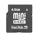 Sandisk 4GB MiniSDHC (MiniSD High Capacity) Memory Card (SDSDM-4096, Bulk Package) + 128MB MiniSD Bonus Card (SDSDM-128-A10M, Retail Package)