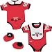Newborn Chicago Bulls Bib, Creeper, & Bootie Set - 6/9 M