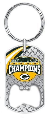 Green Bay Packers 2011 Super Bowl XLV Champions NFL Dog Tag Bottle Opener Keychain