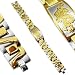 316L Stainless Steel Bracelet With Gold Plated Links and Gold Plated Dragon Plate - Length 8.66" (220mm) - Width 16mm