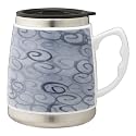 Ceramic & Stainless Steel Insulated Mug - Gray Whirl